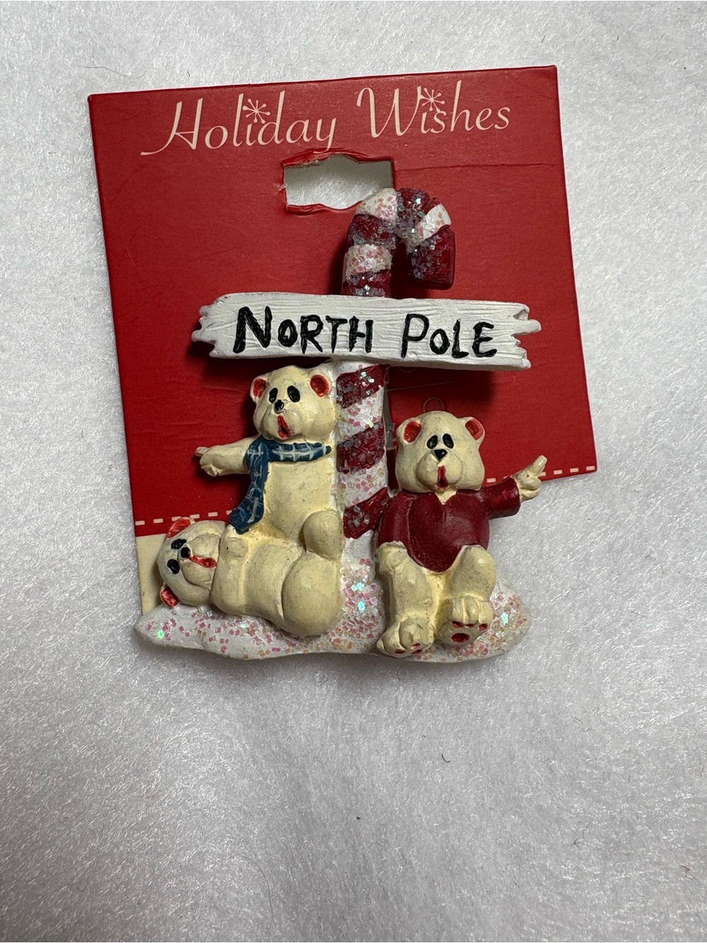 North Pole Bear Candy Cane Pin
Gift Bag